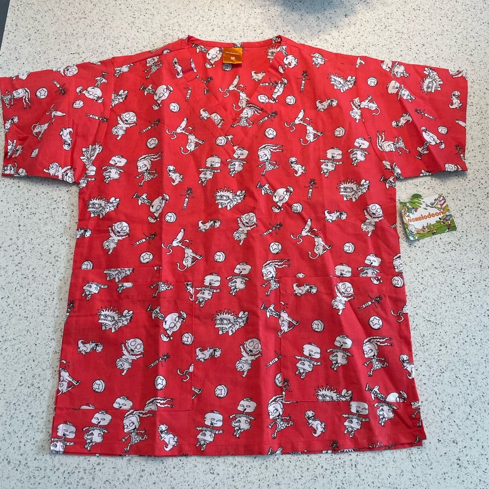 BNWT Nickelodeon Rugrats Cartoon Character Scrub Top
